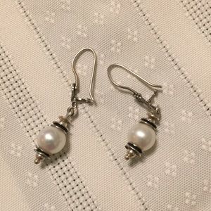 Silpada “Light the Way” pearl earrings.